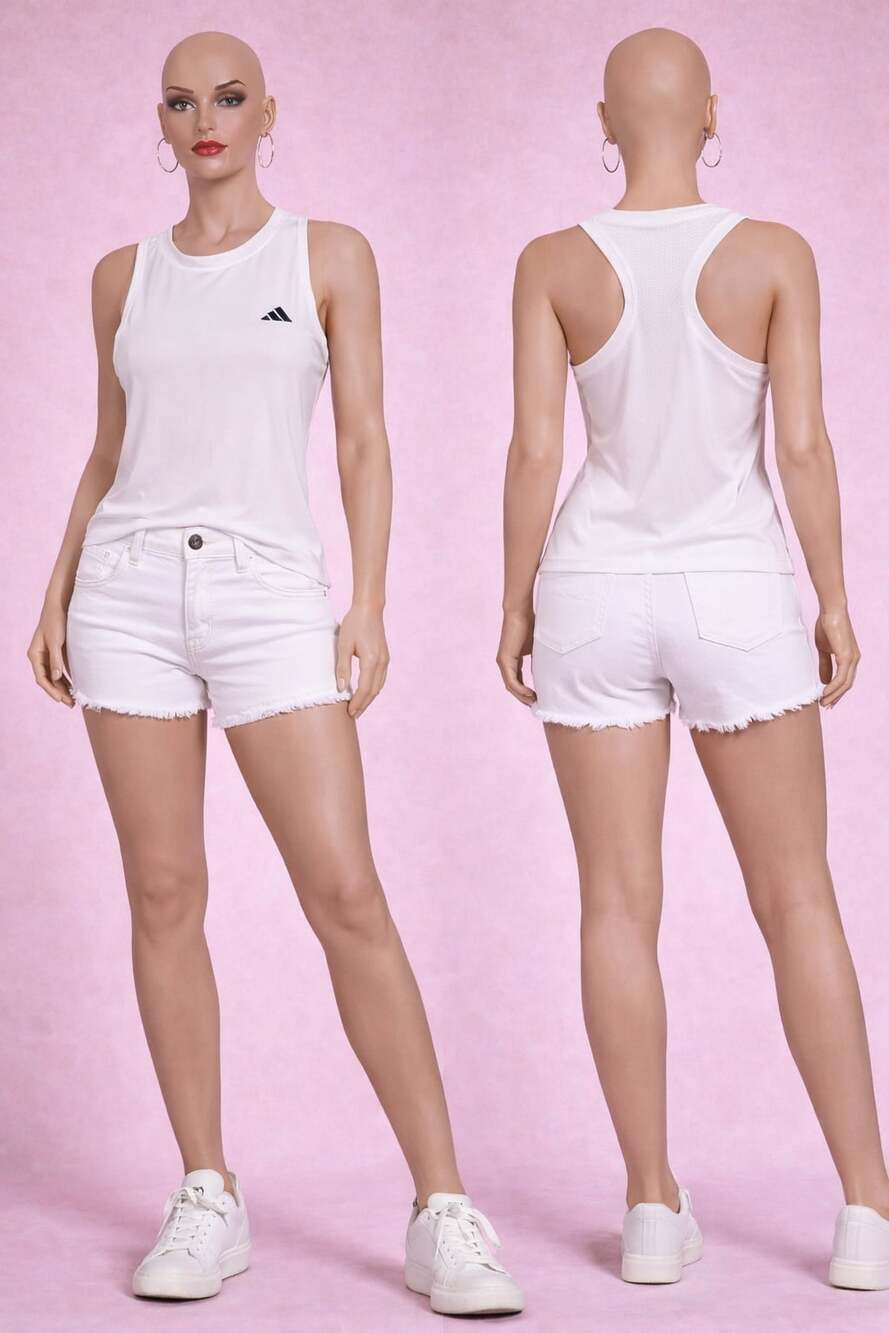 adidas Women's White Designed for Training Aeroready Racerback Tank Top